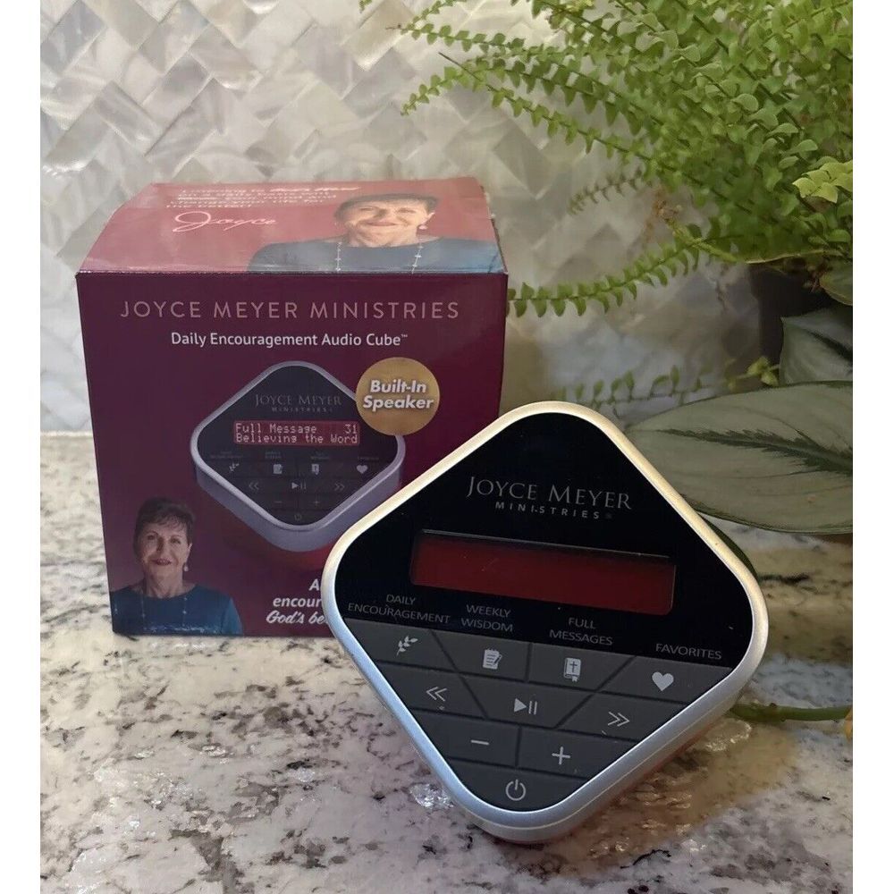 Joyce Meyer Ministries Daily Encouragement Audio Cube With Built-In Speaker Red